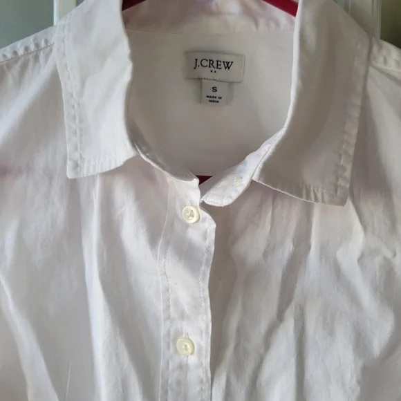 J. Crew Sleeveless Cotton Poplin Shirt in Signature Fit White Size S - Picture 6 of 17